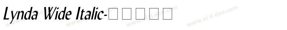 Lynda Wide Italic字体转换